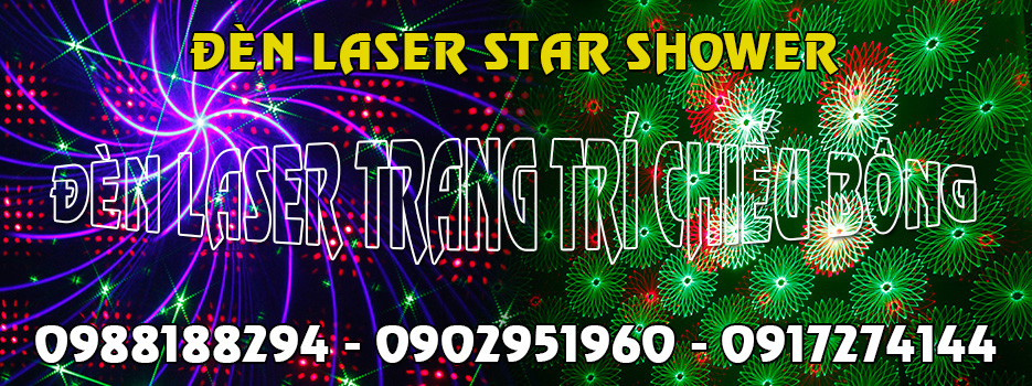 Đèn Laser Star Shower, đèn laser trang trí, đèn laser chiếu bông