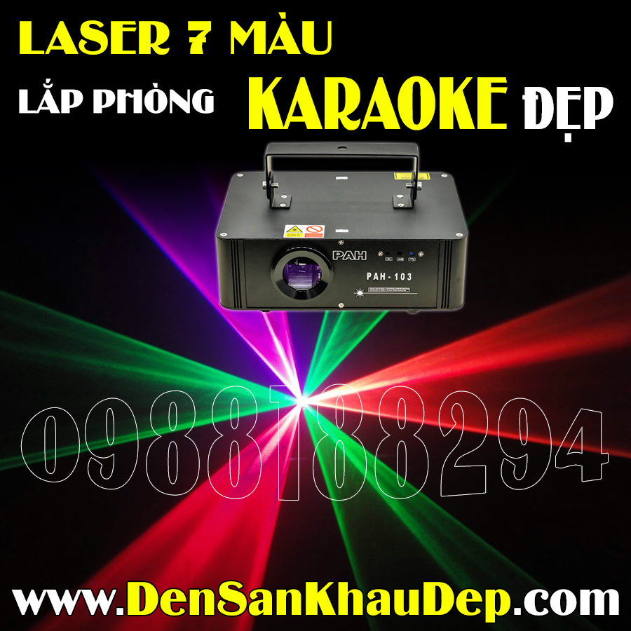 Laser quét tia 7 màu trang trí Karaoke đẹp