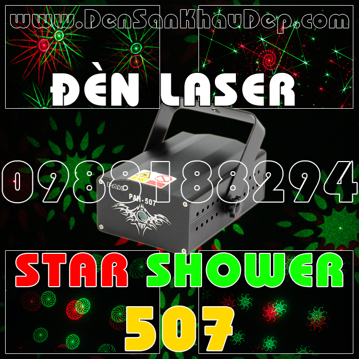 Đèn Laser Star Shower 507RG trang trí phòng hát Karaoke