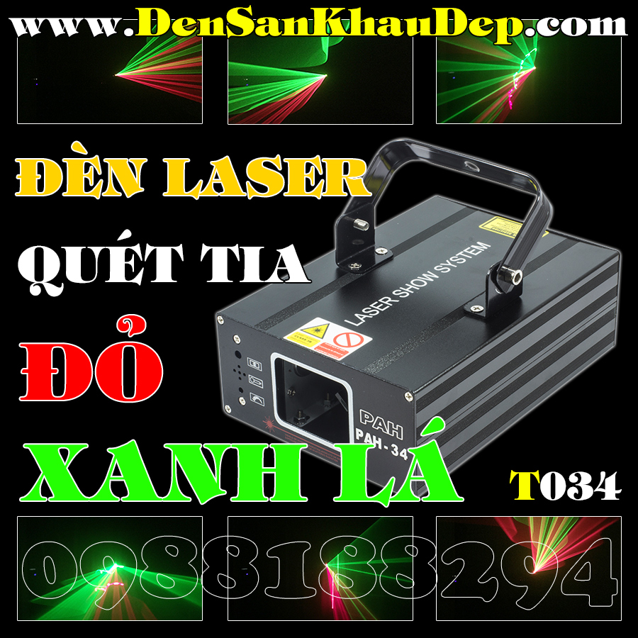 Đèn laser 2 màu giá rẻ, laser xanh lá và đỏ