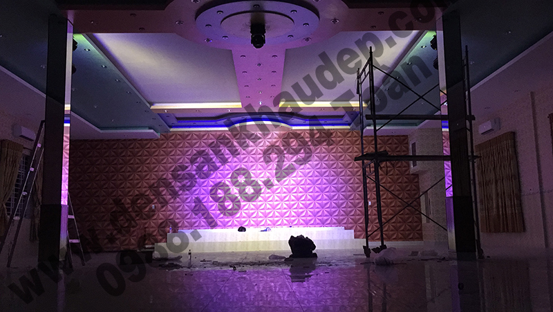 Lắp đặt Setup ánh sáng đèn sân khấu khách sạn Trung Lương