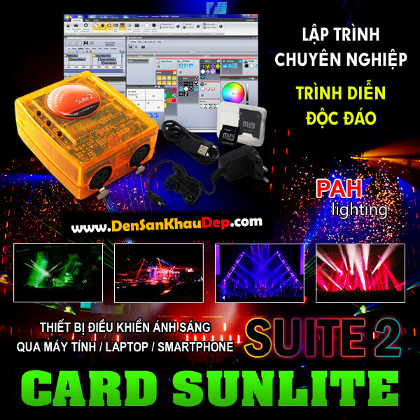 Card Sunlite suite 2 điều khiển sân khấu chuyên nghiệp