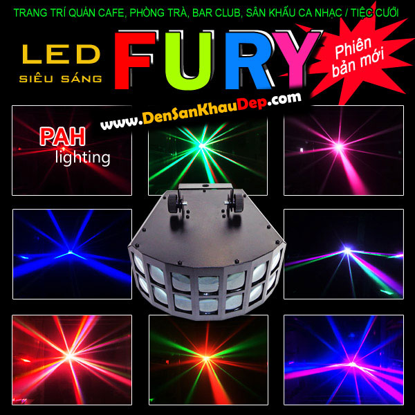 Đèn LED Fury hiệu ứng ánh sáng mạnh và sôi động