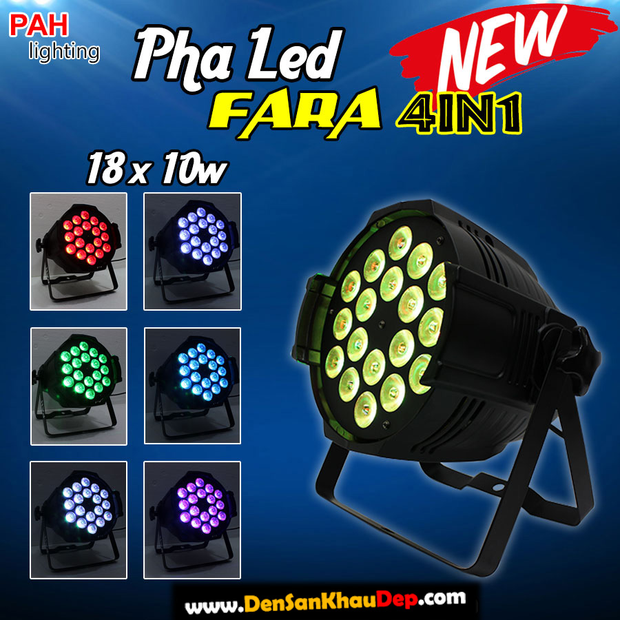 Đèn LED pha FARA full color 4in1 18 x 10W