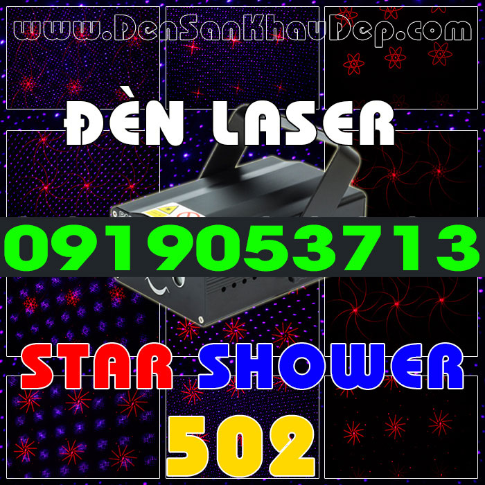 Đèn Laser Star Shower 502RB trang trí phòng hát Karaoke
