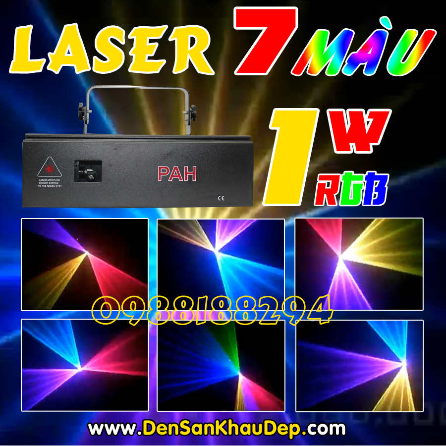 Đèn Laser 7 màu 1W sử dụng cho Cafe DJ, Karaoke VIP