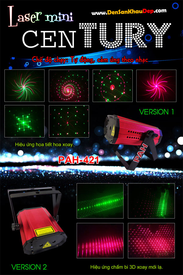 Laser mini New Century 2 phiên bản trang trí phòng karaoke