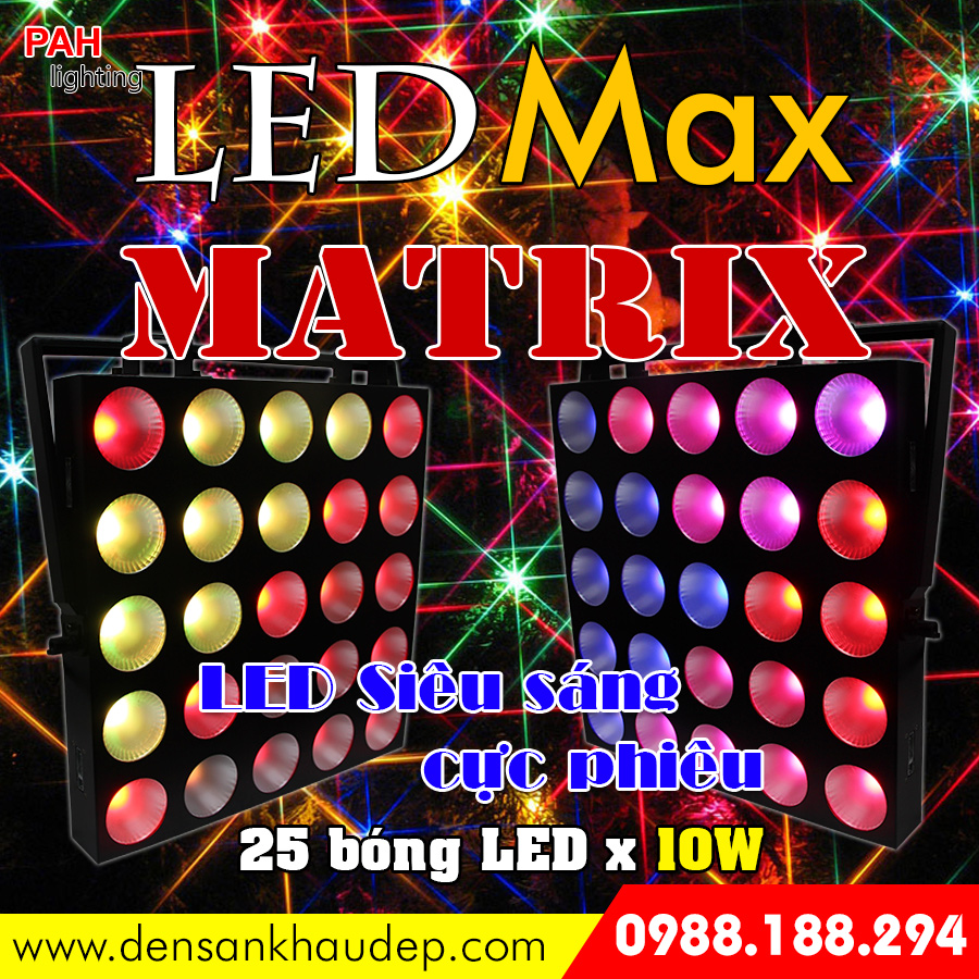 Đèn LED Max Matrix hiệu ứng ánh sáng Beer Club