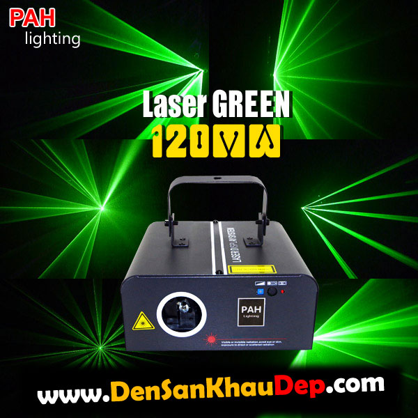 Đèn laser xanh 120mw quét tia ấn tượng