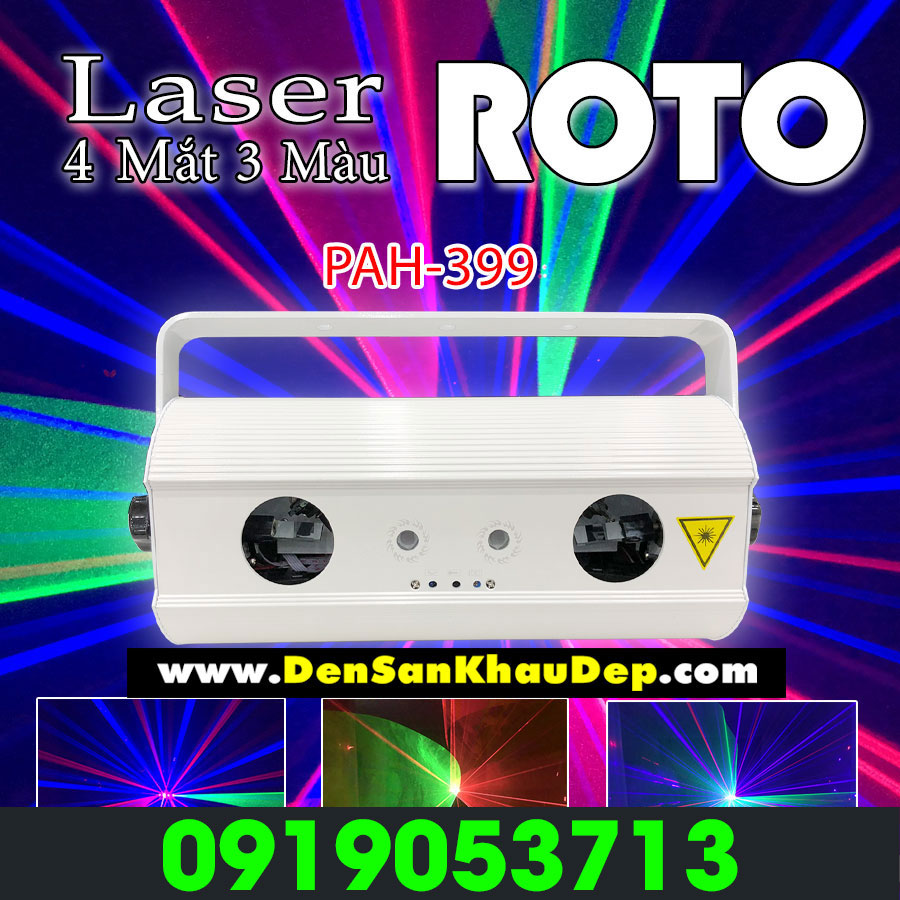 Đèn Laser Vũ Trường Roto 4 Mắt 3 Màu