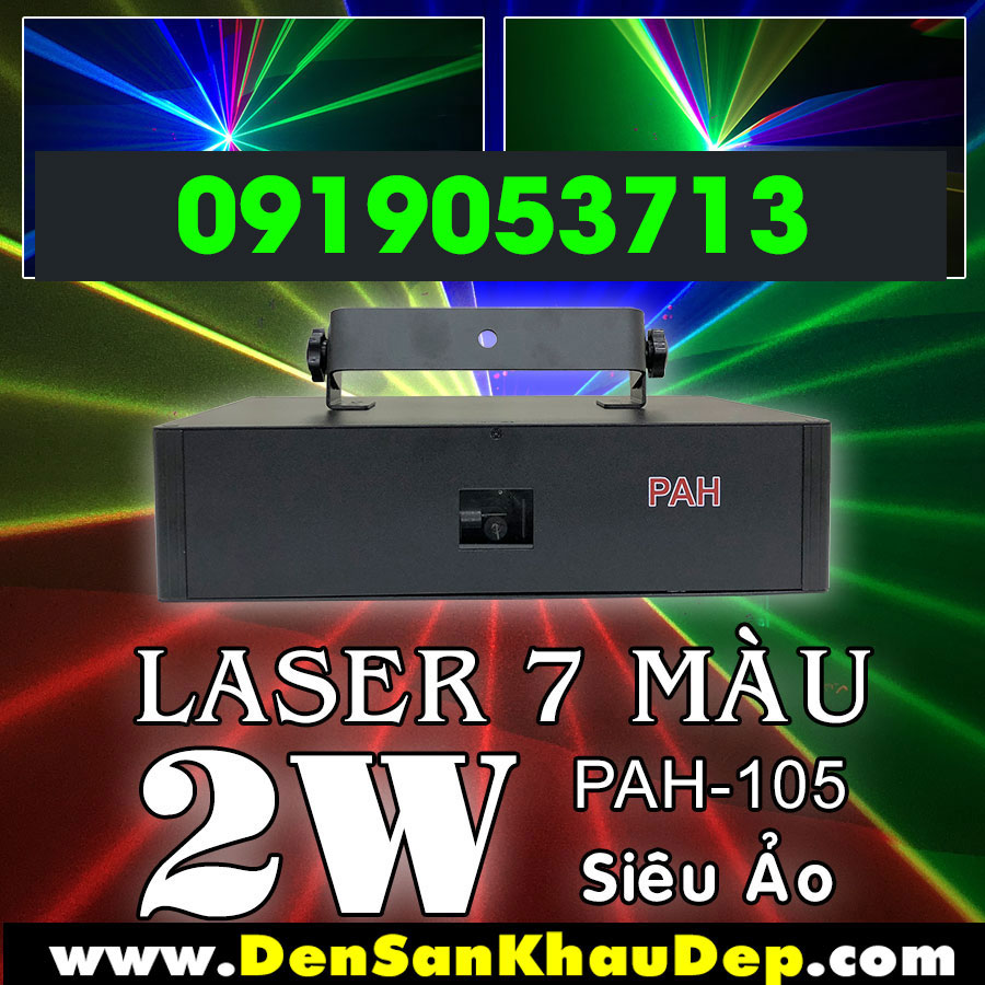 Đèn Laser Công Suất Cao 2W 7 Màu siêu mạnh