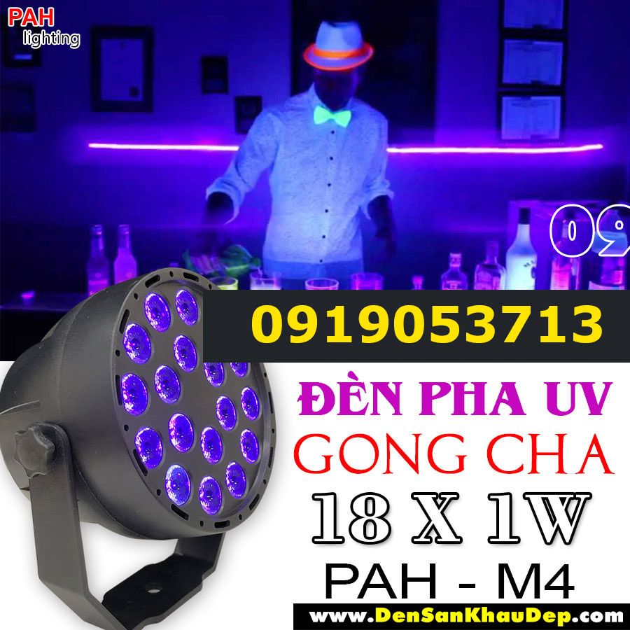 Đèn Pha UV Trang Trí Sân Khấu Gong Cha 