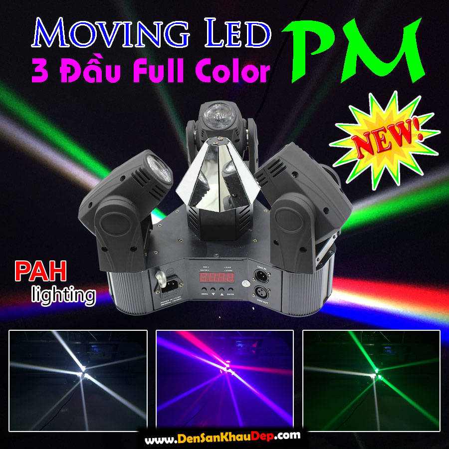 Đèn sân khấu moving LED 3 đầu