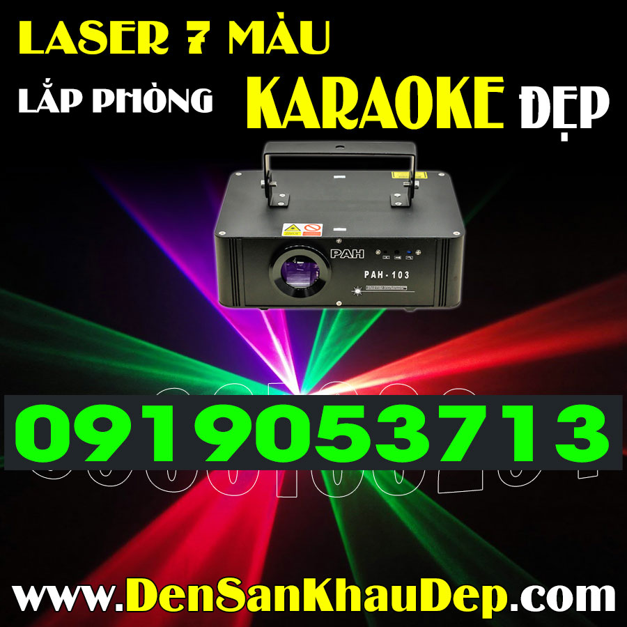 Đèn Laser 7 màu quét tia trang trí Karaoke đẹp và sôi động