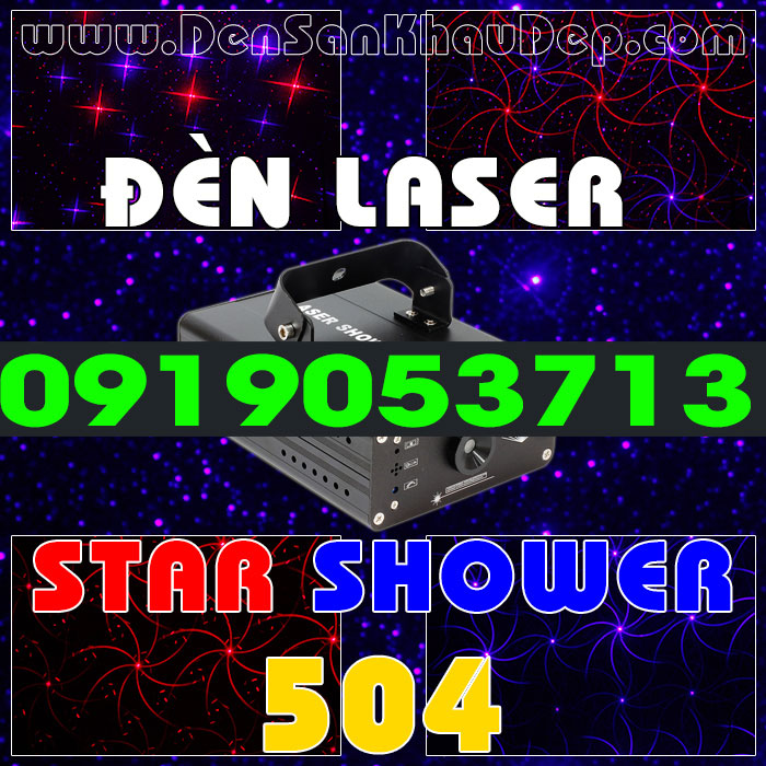 Đèn Laser Star Shower 504RB trang trí phòng hát Karaoke