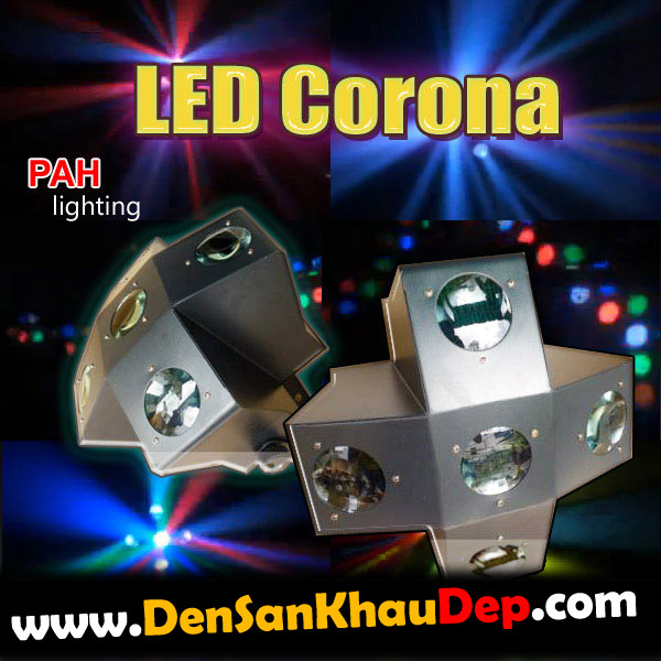 Đèn Corona 5 mắt led nhiều màu