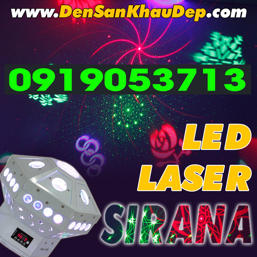 Đèn LED Laser Sirana trang trí trần và sàn cho phòng hát Karaoke