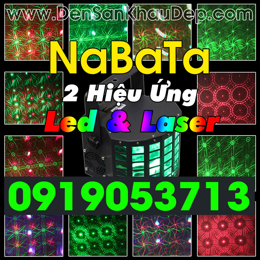 Đèn LED Nabata 2 hiệu ứng trang trí tuyệt đẹp cho phòng hát Karaoke
