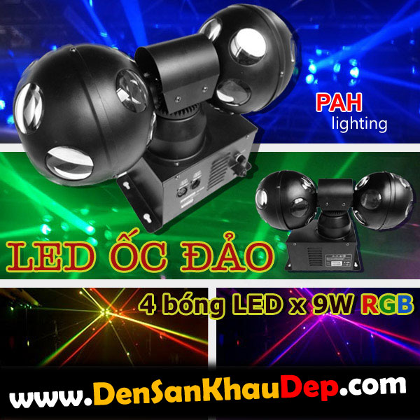 Đèn led trang trí Ốc đảo quay liên tục