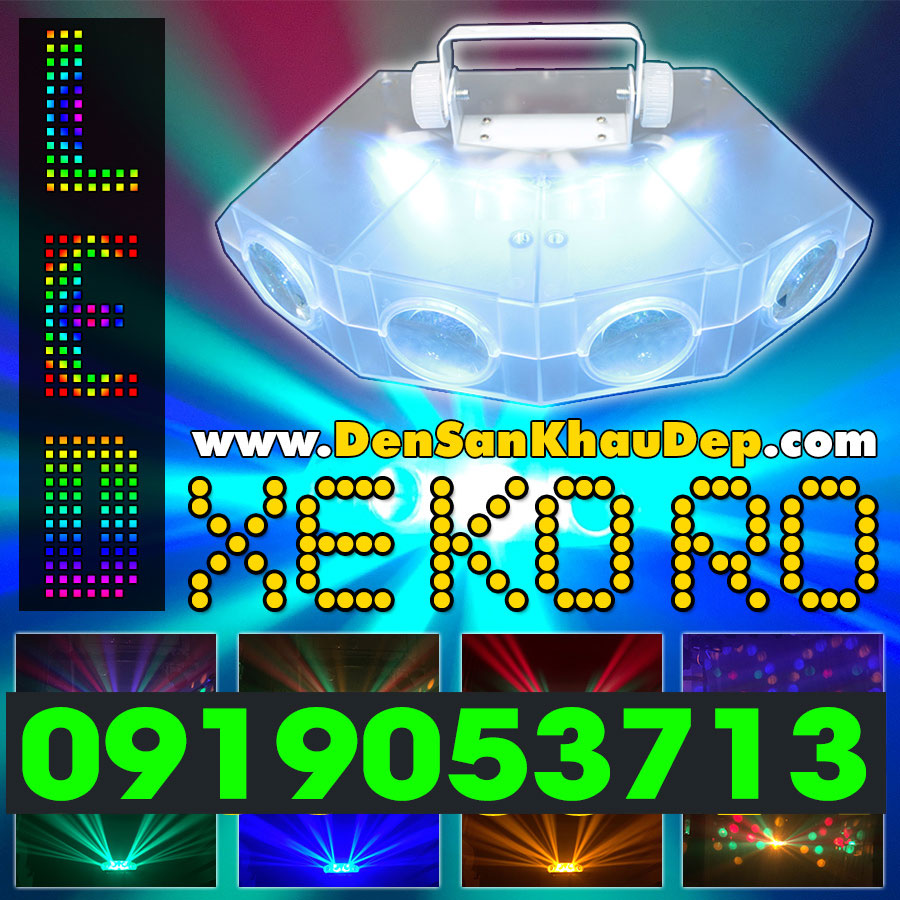 Đèn LED 4 mắt XEKORO trang trí phòng hát Karaoke, phòng hát gia đình