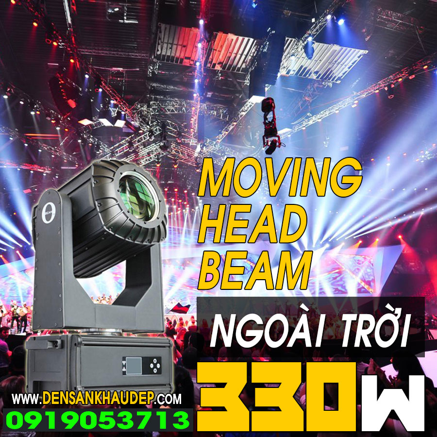 Moving Head Beam 330W sử dụng ngoài trời có khả năng chịu được mưa và nước