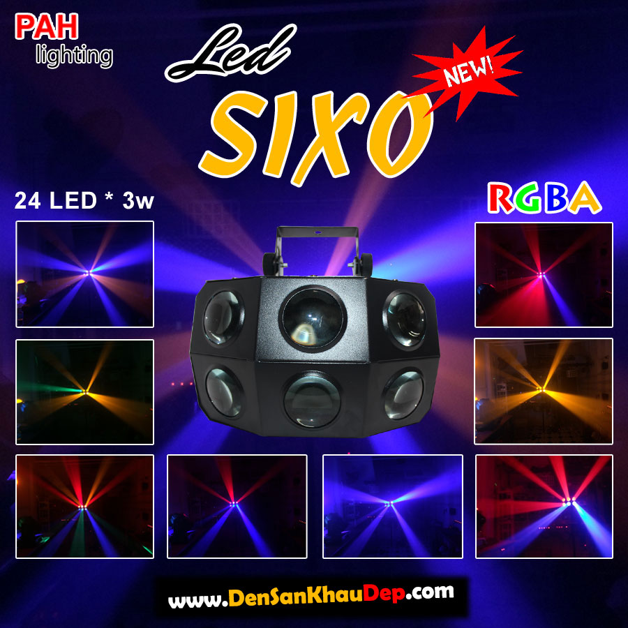 Đèn LED Sixo 6 cửa hiệu ứng phòng Karaoke